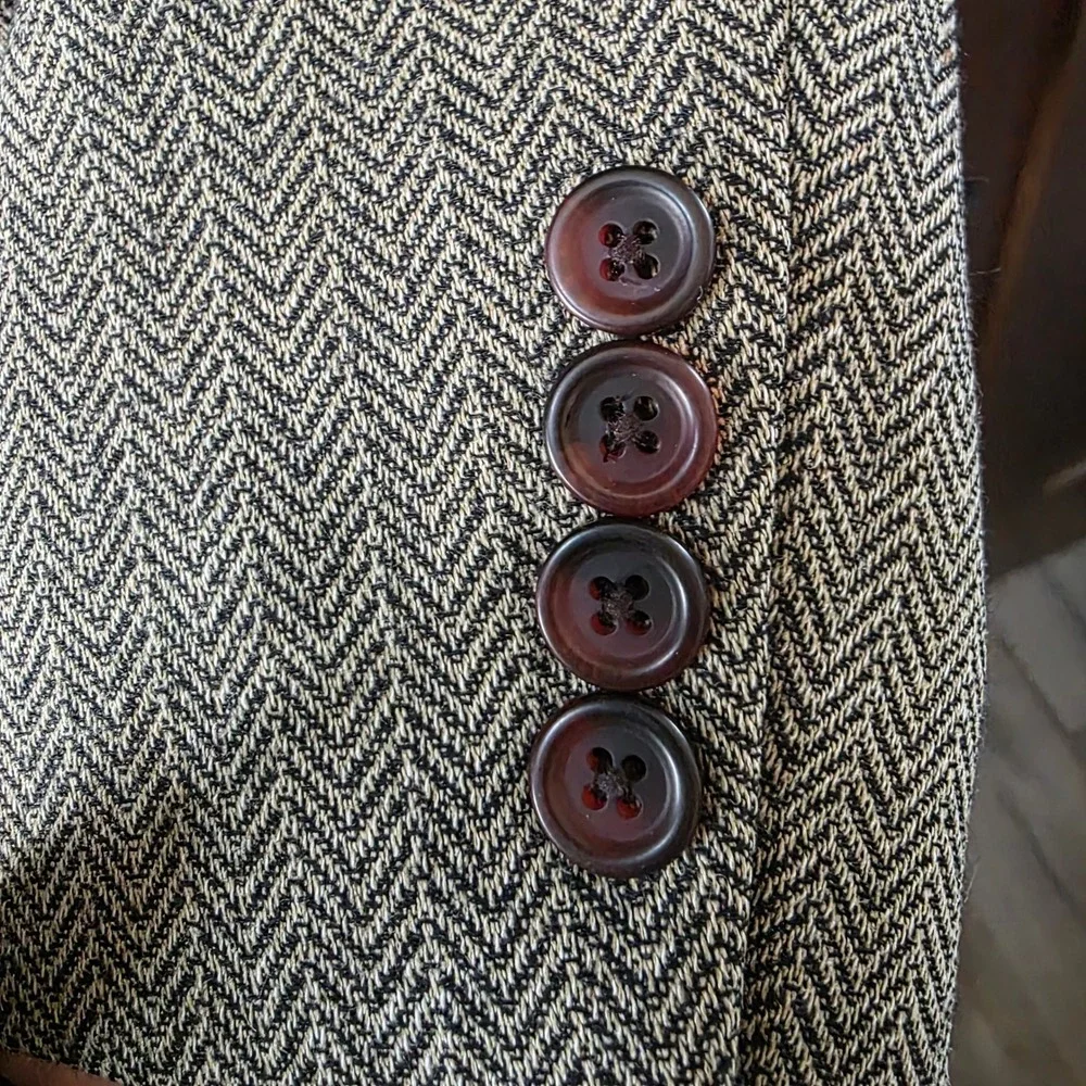 Polo University Club Ralph Lauren Herringbone Wool Blazer Grey Mens 44T